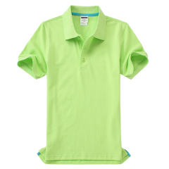 Light Green Women Advertising Shirts Pure Cotton POLO Shirts Men Workwear PQ4P002N