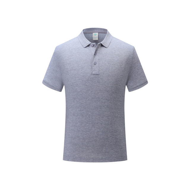 Lake Green Officer Polo Shirts Women Pure Cotton Lapel Work Shirt for Men PQ7988H