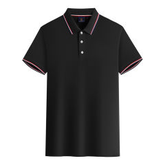 Black HAVVA PIQUE Cotton Work Clothes T-shirt Custom Men Polo Shirts PQ8538A