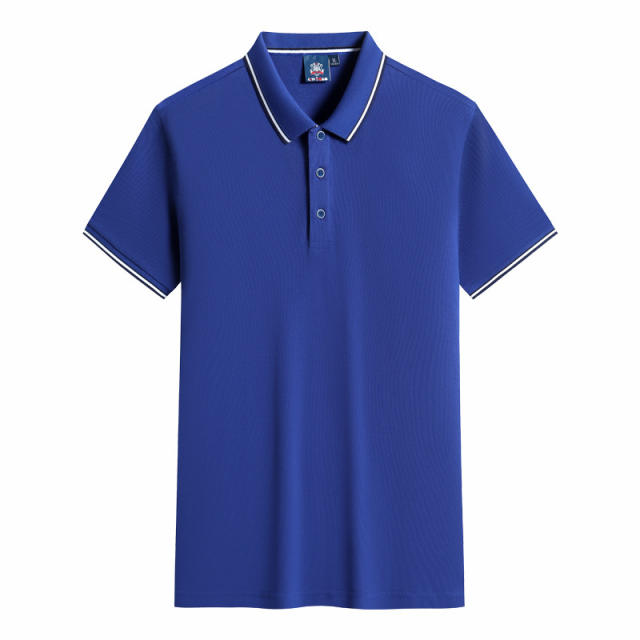 Green Short Sleeve Polo Shirt Summer Cotton T-shirts Lapel Team Work Clothes PQ2003F