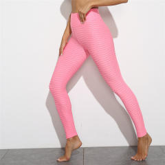 High Waist Sport Pants Fashion Yoga Trousers Jacquard Fitness Leggings PQ7296E