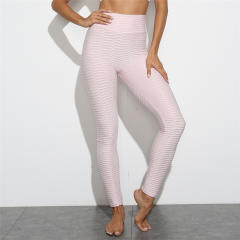 High Waist Sport Pants Fashion Yoga Trousers Jacquard Fitness Leggings PQ7296E