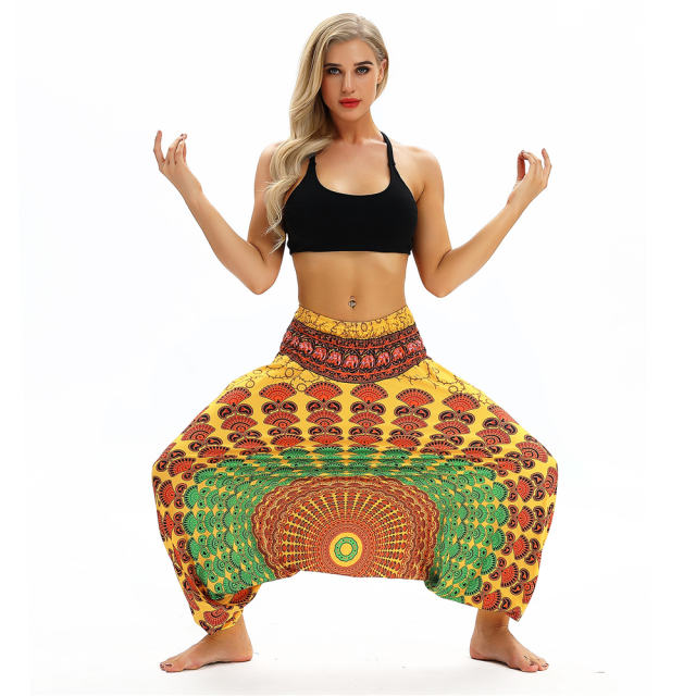 Harem Hippie Pants Women African Print Yoga Leggings PQYCL-047
