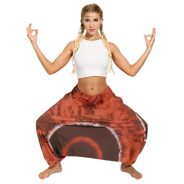 Women Harem Hippie Pants Bohemia Style Yoga Leggings PQYCL-079