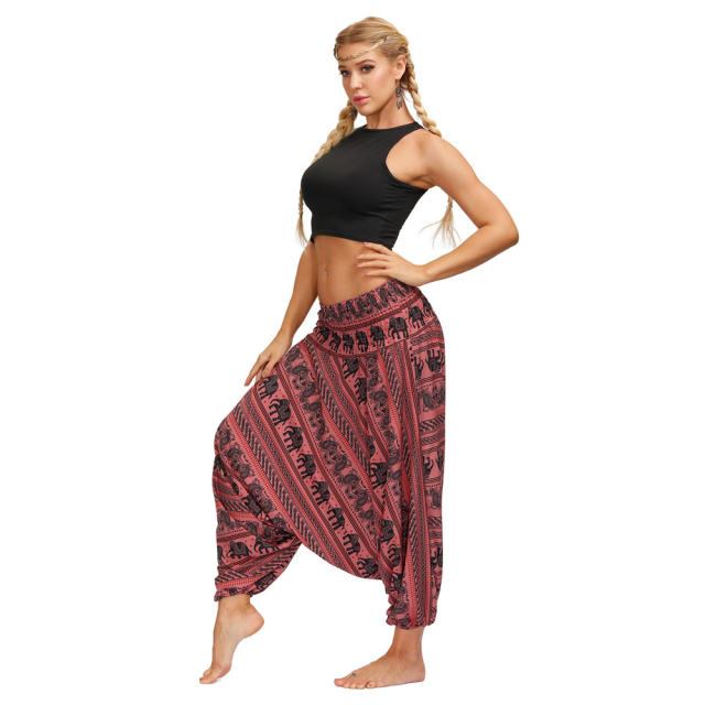 Women Harem Hippie Pants Bohemia Style Yoga Leggings PQYCL-081