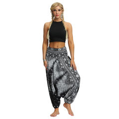 Women Digital Print Dance Wear Harem Yoga Hippie Pants PQYCL-020