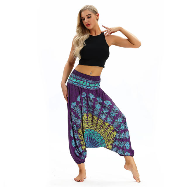 Harem Hippie Pants Women African Print Yoga Leggings PQYCL-052