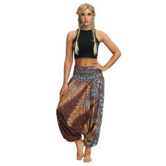 Women Digital Print Dance Wear Harem Yoga Hippie Pants PQYCL-020
