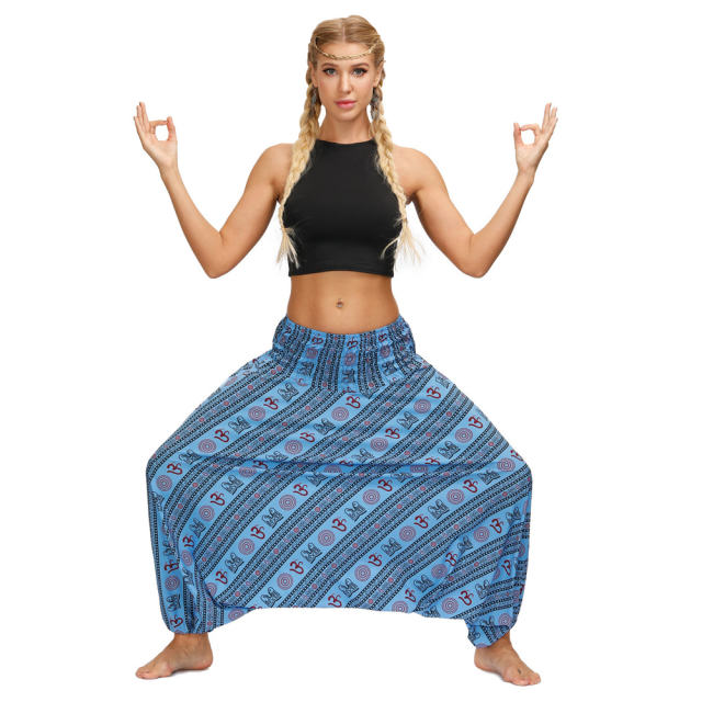 Women Bohemia Style Yoga Leggings Harem Hippie Pants PQYCL-074