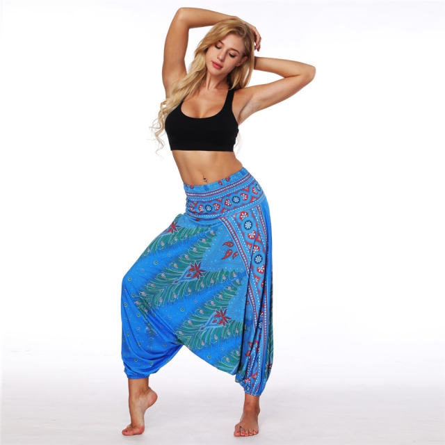 Digital Printing Hippie Harem Pants Women Yoga Leggings PQYCL-007