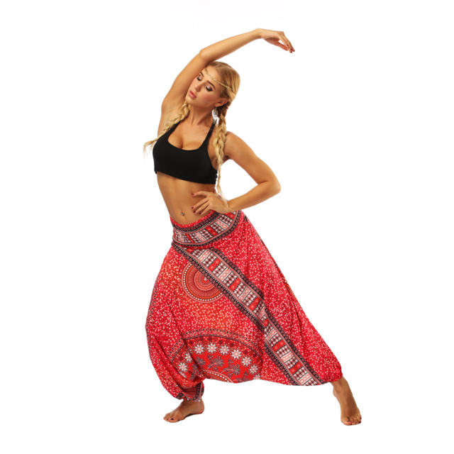 Digital Printing Hippie Harem Pants Women Yoga Leggings PQYCL-007