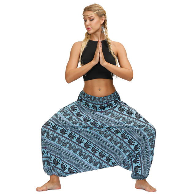 Women Harem Hippie Pants Bohemia Style Yoga Leggings PQYCL-078