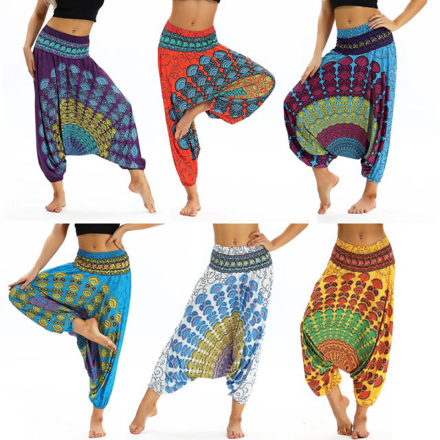 Harem Hippie Pants Women African Print Yoga Leggings PQYCL-047
