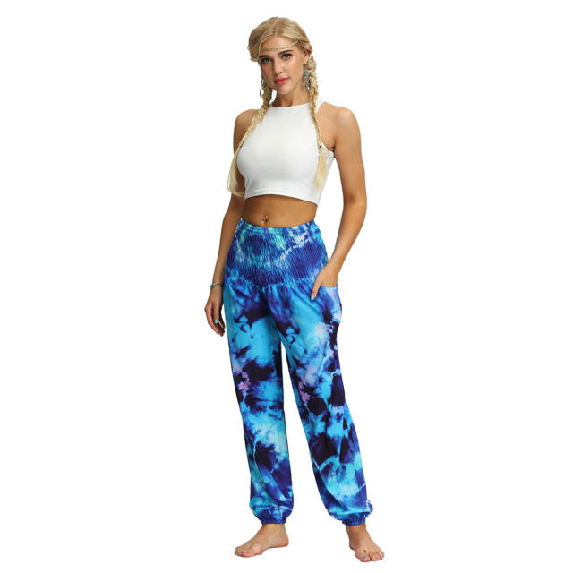 Women Harem Hippie Pants Digital Print Yoga Leggings PQYCI-058