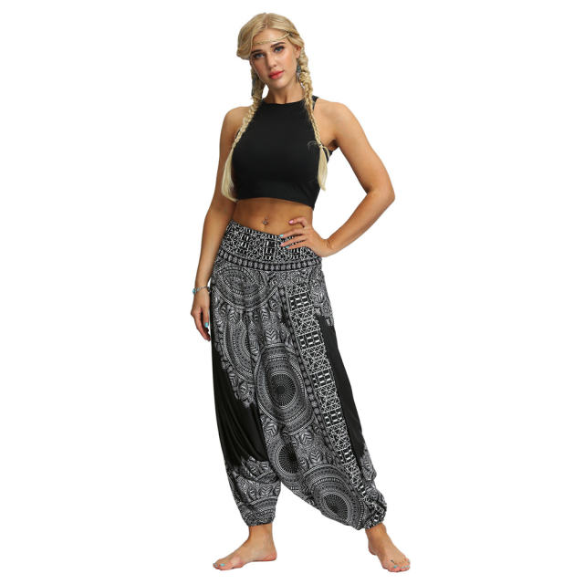 Women Digital Print Dance Wear Harem Yoga Hippie Pants PQYCL-058