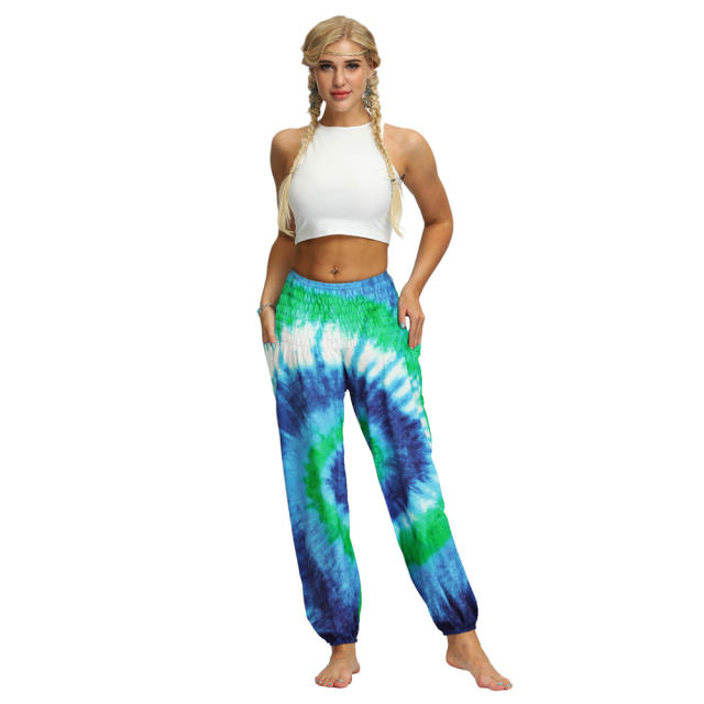 Women Harem Hippie Pants Digital Print Yoga Leggings PQYCI-058