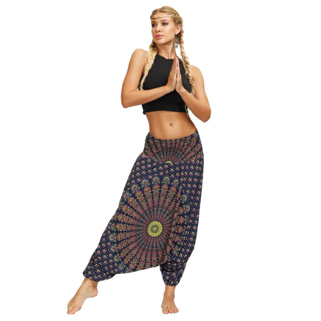 Women Bohemia Style Yoga Leggings Harem Hippie Pants PQYCL-074
