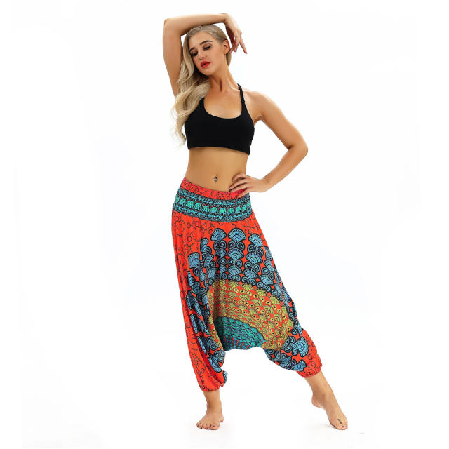 Harem Hippie Pants Women African Print Yoga Leggings PQYCL-047