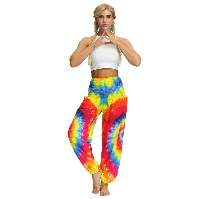 Women Harem Hippie Pants Digital Print Yoga Leggings PQYCI-057