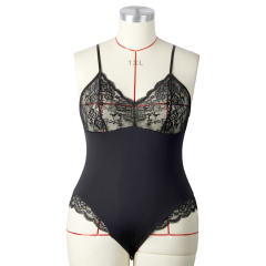 Sexy Spaghetti Strap Teddies Lingerie Lace Lace Bodysuit For Women PQ7835A