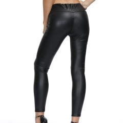 Steampunk PVC Club Pants Faux Leather Wetlook Trousers For Women PQLK1116C