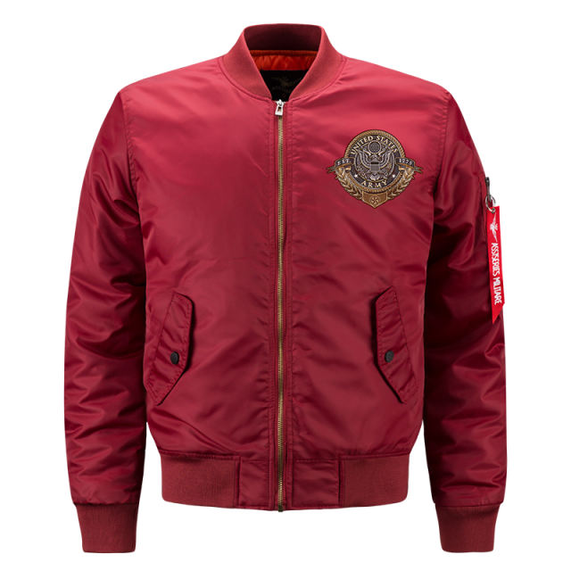 Black Casual Pilot Jacket Plus Size Sport Coat Men's Baseball Wear PQM722A
