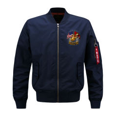 Dark Blue Male Flying Suit Men's Sport Jacket Plus Size Casual Baseball Wear PQ718B