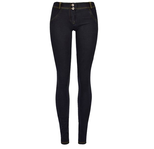 Female Sexy Low Waist Jeans Black Bubble Butt Denim Pants PQTOP6671