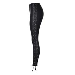 Women Sexy High Waist Faux Leather Pants Bubble Butt PU Trousers PQTOP286