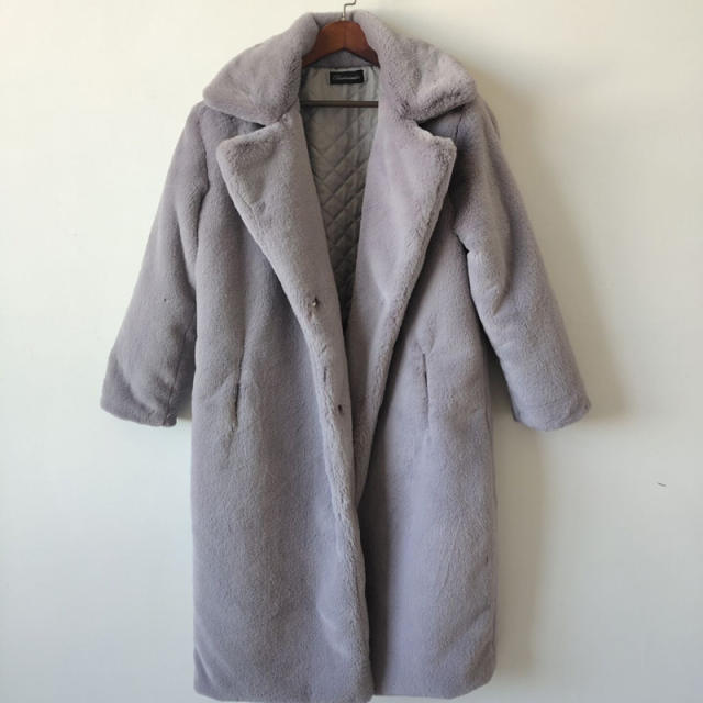 Pink Fashion Rabbit Fur Jackets Faux Bunny Fur Coat Women PQ988B