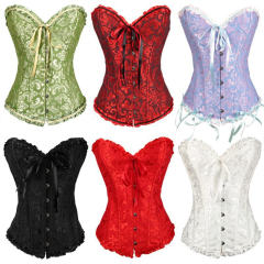 Red Bridal Corset Women Underbust Corselet Classic Court Bustiers PQ540B