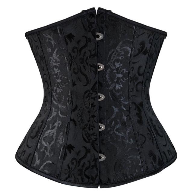 Red Classic Court Girdle Bridal Corset Women Underbust Corselet PQ537A
