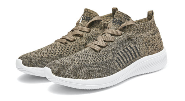 Wholesale Men Knited Lightweight Jogging Sneakers Breathable Comfortable Sofe  Mesh Running Shoes MX-L802A