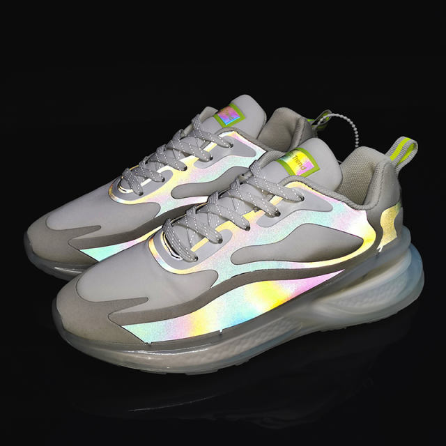 Wholesale Men Lightweight Reflective Sneakers Breathable Mesh Running popcorn sole Shoes MX-6613A Size 39-46