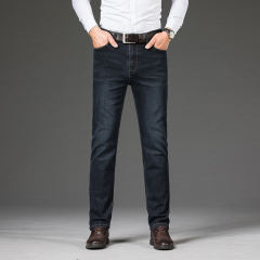 Blue Plus Size Denim Pants Men Winter Casual Trousers Business Jeans PQYP2013A