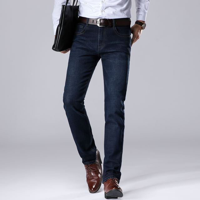 Black Summer Casual Trousers Plus Size Denim Pants Fashion Men Jeans PQ5155E