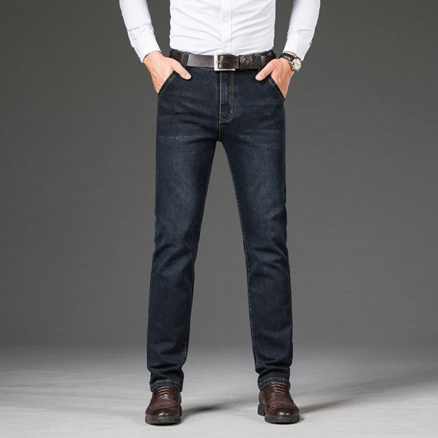 Blue Fashion Business Jeans Men Casual Trousers Plus Size Denim Pants PQYP2011A