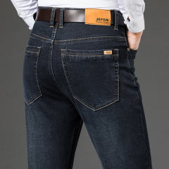 Blue Plus Size Denim Pants Men Winter Casual Trousers Business Jeans PQYP2013A