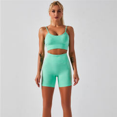 Green Seamless Ourdoor Sportwear Sport Apparel Sexy Fitness Shorts PQYJ032D