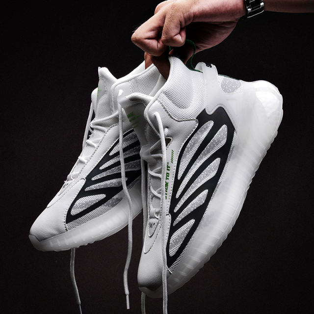White Spring Dad Shoes Mesh Sport Shoes Male Clunky Sneakers PQRL9000B