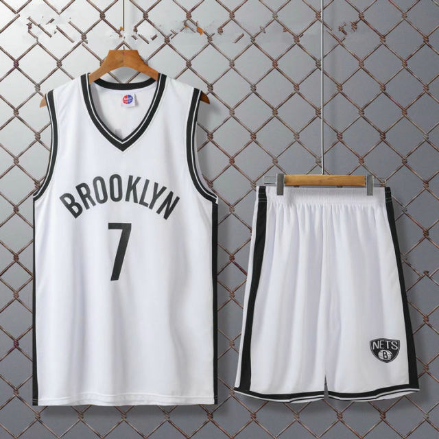 White Kyrie Irving Basketball Jersey For Adult Brooklyn Team Uniform Children PQKD007C