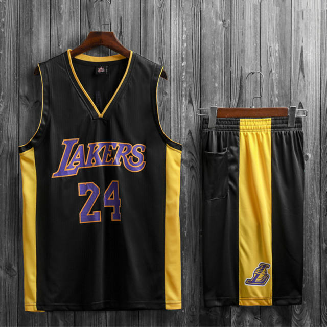Yellow Kobe Bryant Basketball Jersey for Adult Basketball Team Uniform For Kid PQKB024A