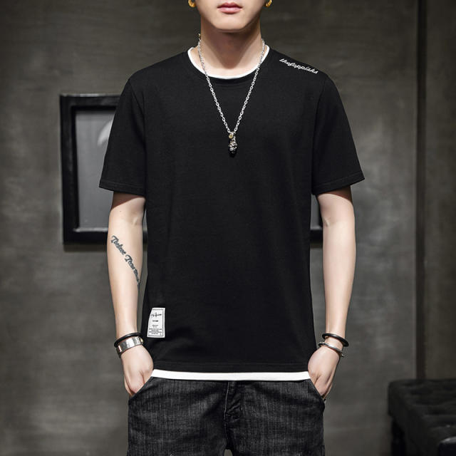 White Summer Fashion T-shirt For Men Trend Casual Cotton T Shirts RL8144C