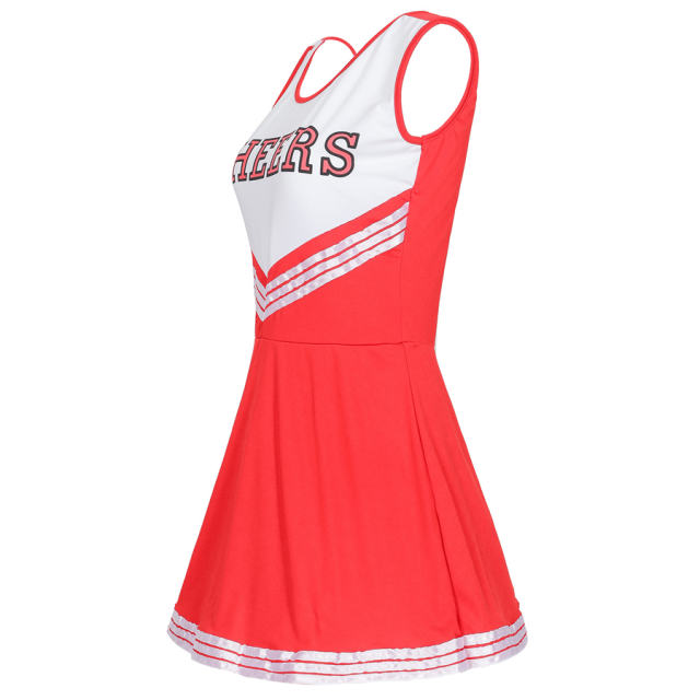 Carnival Schoolgirl Fancy Dress Cheerleader Clothing with Lala Flower PQMR4034H