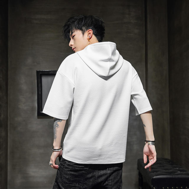 Black Summer Cotton T-shirt For Men Fashion Hoodies Casual T Shirts RL8155A
