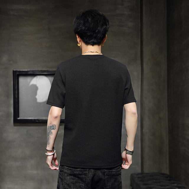 White Summer Men T-shirt For Travel Fashion Casual Tops RL8160C