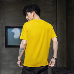Yellow Summer Men T-shirt For Travel Fashion Casual Tops RL8160B