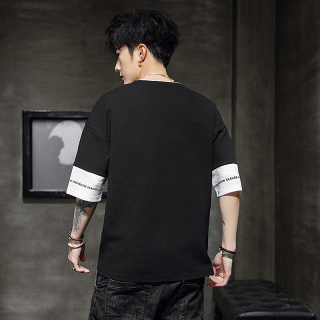White Summer T-shirt For Men Fashion Youth Casual T Shirts RL8159B