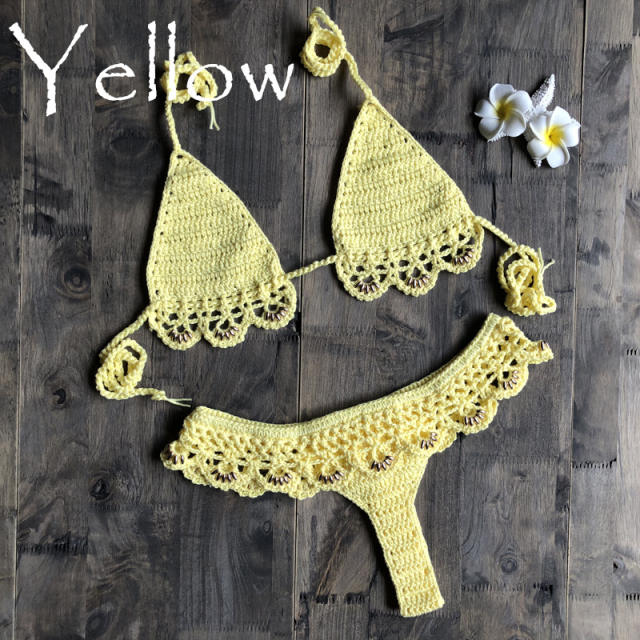 Crochet Bikini Women Micro Beachwear Swimwear PQ6613