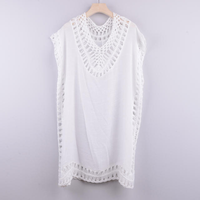 Knit Rushguard Swimwear Crochet Beach Dresses For Women PQB004